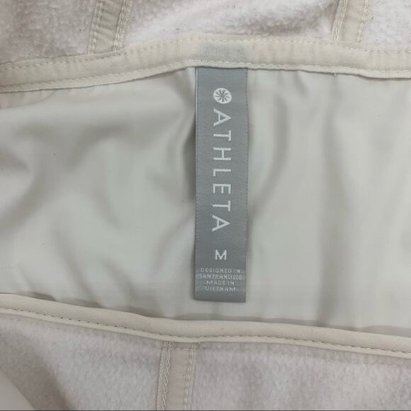 Athleta Zion Micro fleece 1/2 Zip Sweatshirt in Pearl- M - Picture 6 of 8